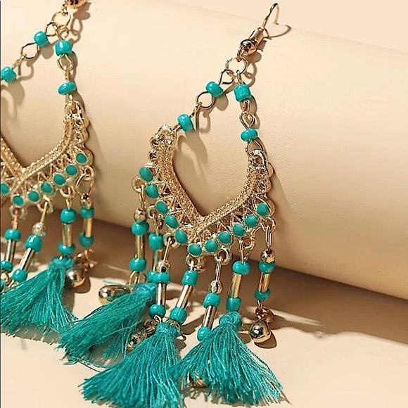 2 FOR $20 Beaded Tassel Decor Earrings - Picture 2 of 4